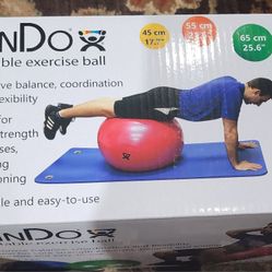 CanDo\xc2\xae Inflatable Stability Exercise Yoga Ball - Yellow - 18" (45 cm)
