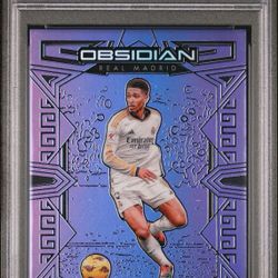 2023 Obsidian Jude Bellingham Electric Etch Purple Flood #187 /25 PSA 10