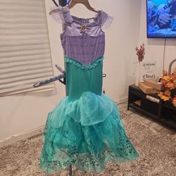 Disney Little Mermaid Costume  Size 4-6x