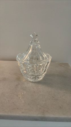 Crystal Clear Industries Glass Candy Dish with Lid