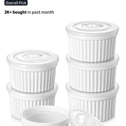 vancasso 8oz Ramekins with Lids | Set of 6 |