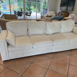 White sofa 4 Seater Great Quality Firm Comfortable Seating 