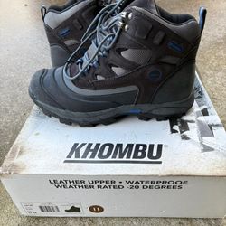 NEW!!! KHOMBU Men’s Waterproof Winter Boots Size 11 