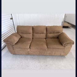 Nice Comfy Brown Sofa Couch 