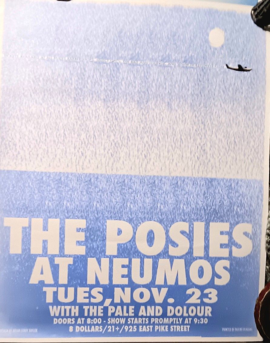 The POSIES At Neumos With The Pale And Colour 19.5x24.5" Poster