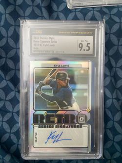 Kyle Lewis signed autograph mariners 9.5 graded autograph signed