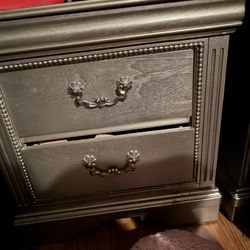 2 Silver Bed Side Tables