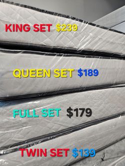 Queen set $189 >> Mattress And Box Spring