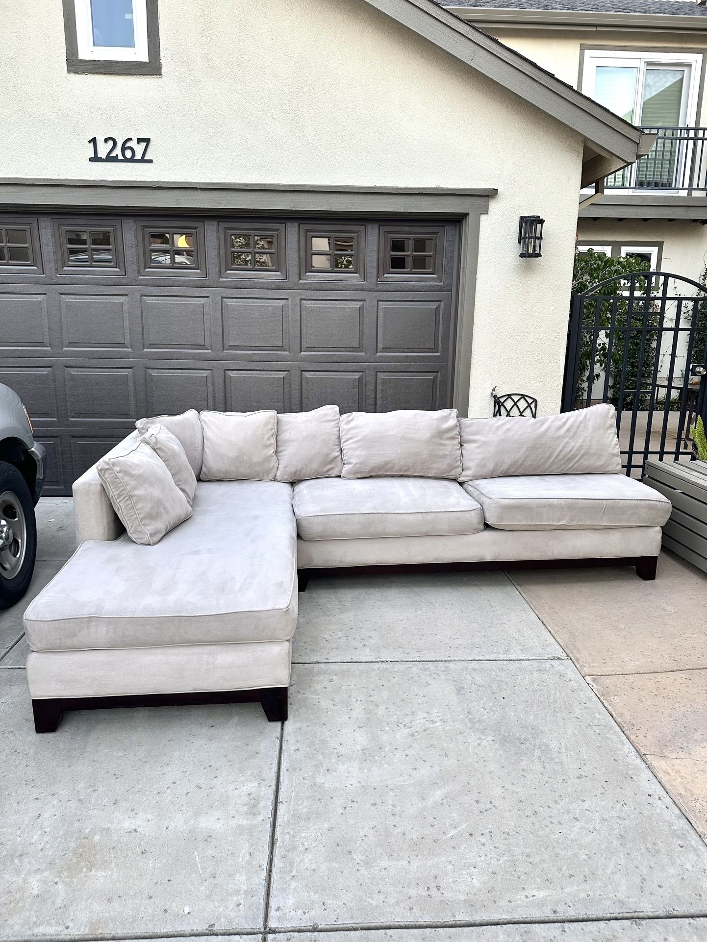 Bauhaus Plush Cream Sectional - FREE LOCAL DELIVERY
