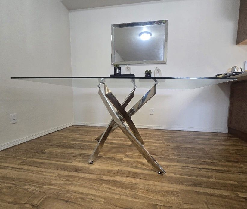 Glass Dining Table With 6 Chairs