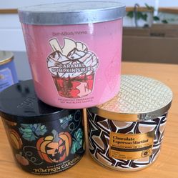 3 New B&B Candles 4 $25. REMEMBER YOU CAN EXCHANGE FOR SOMETHING DIFFERENT! :)