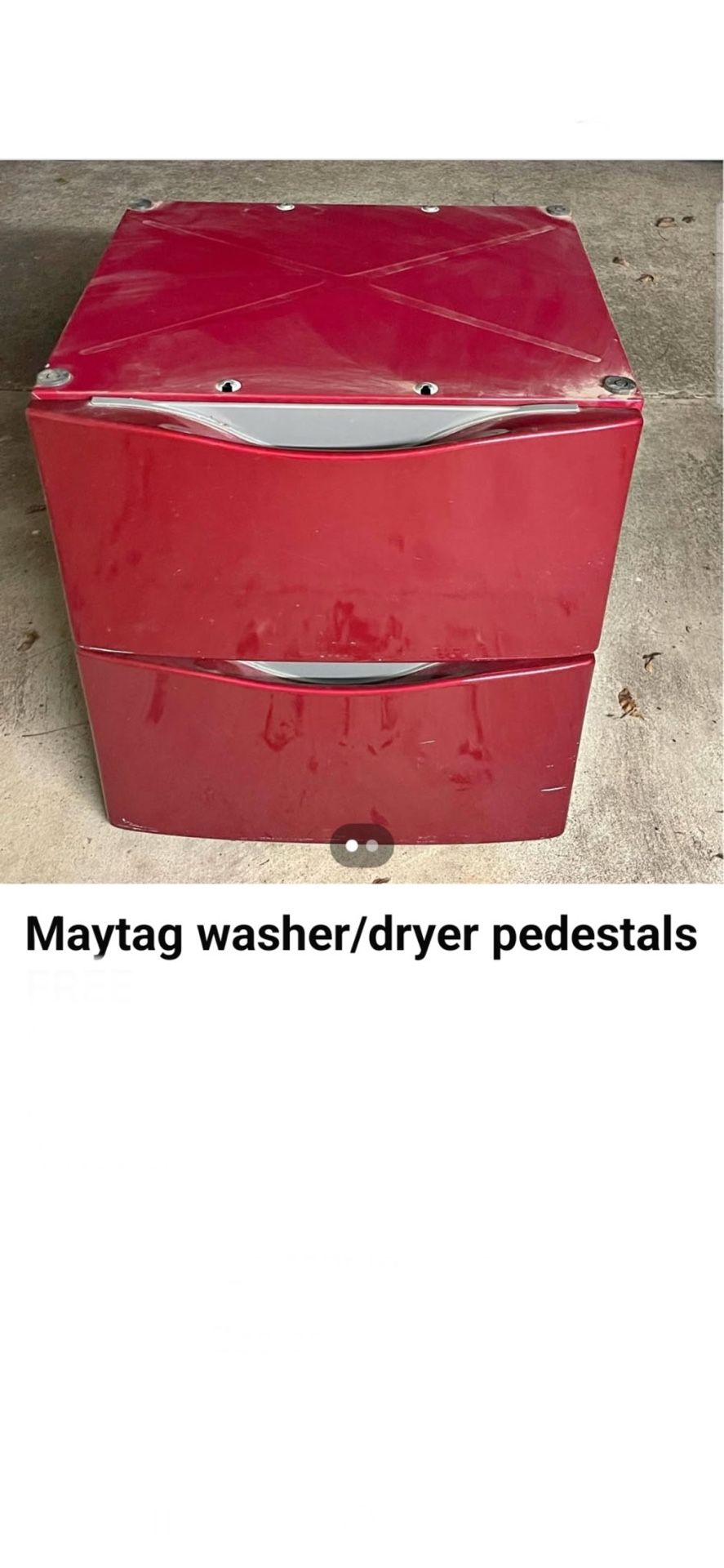 MAYTAG WASHER/DRYER PEDESTALS