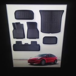 New Floor Mat Set For Tesla Model Y 5-seater 2021-2025 All Weather Full Set 