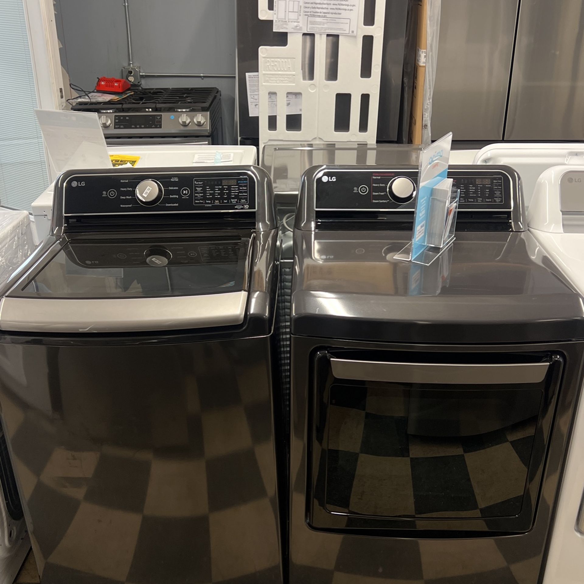 LG Black Stainless Top Load Washer & Gas Dryer Set,All Products : American Fashion Style Bags On Sale
