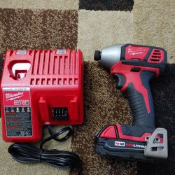 Milwaukee M18 Impact Battery And Charger