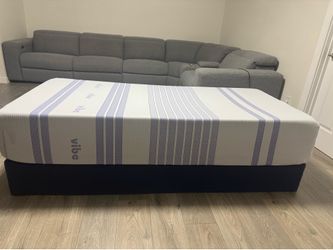 Twin size mattress with base