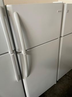 Frigidaire Top Freezer Fridge – White, Ice Maker Ready