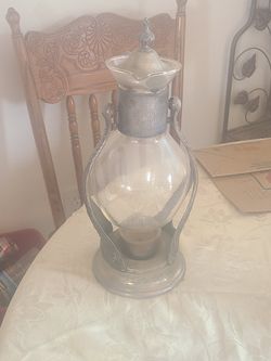 Antique Silver coffee and tea carafe with stand and warmer. Mid-century