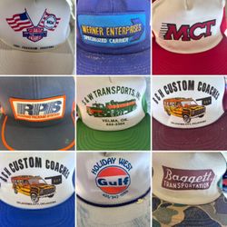 Over 70 vintage snapback trucker hats never worn