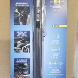 Braun 400 Lumen Rechargeable Penlight with UV Light.