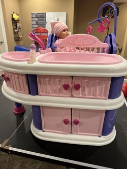 Baby Doll Care Station, High Chair, Changing Table, Baby Doll And More