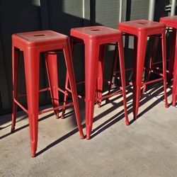 Metal Bar Stools (Six Total)