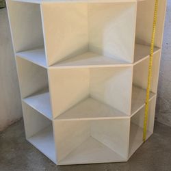 Corner Cube Bookshelf White