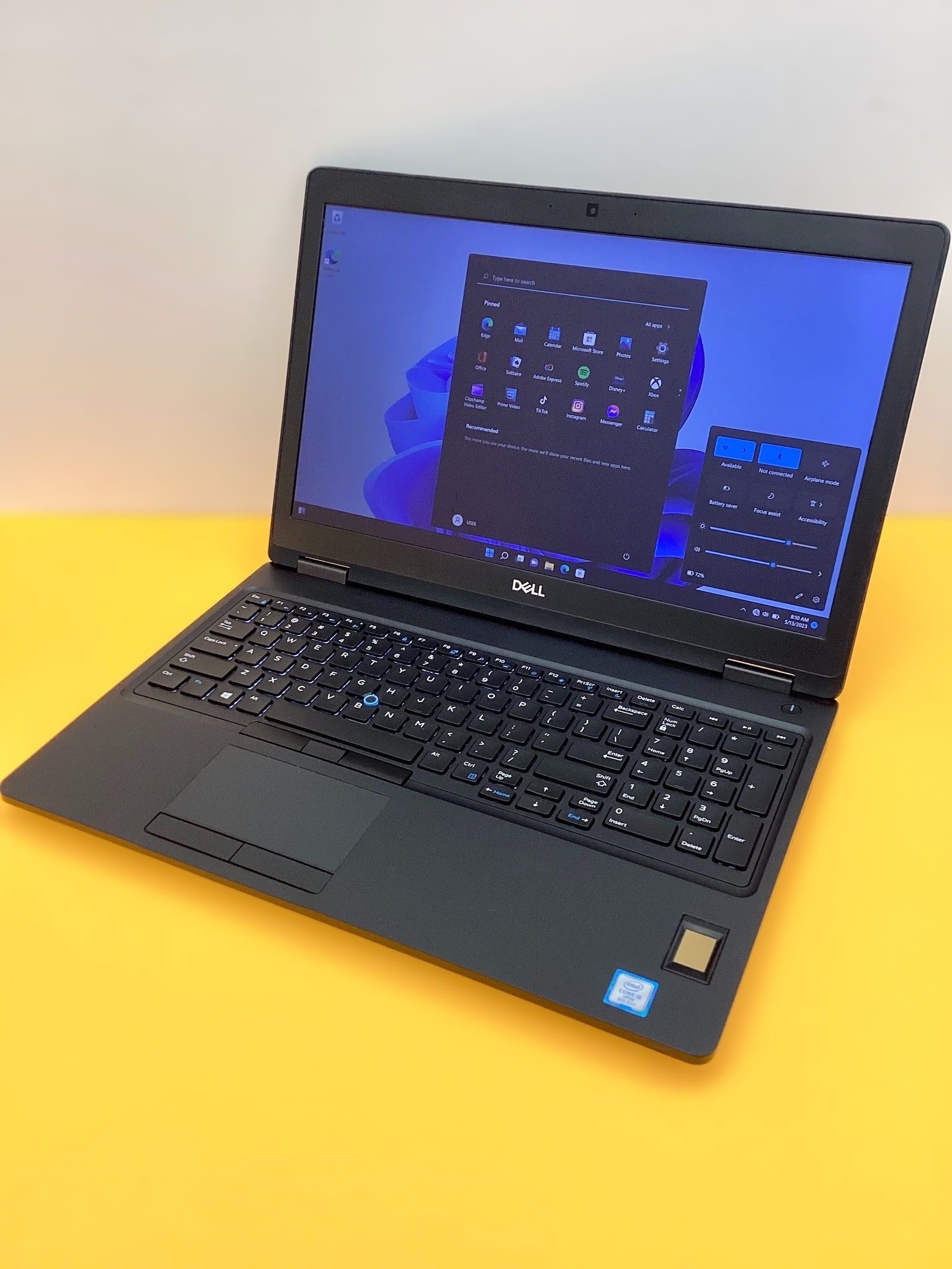 Dell i5 Quad-Core 8th Gen vPro 15.6โ Full HD Touchscreen laptop / Windows 11 Pro / Camera / SSD 512GB / RAM 16GB / Bluetooth / HDMI / USB C / Antiviru