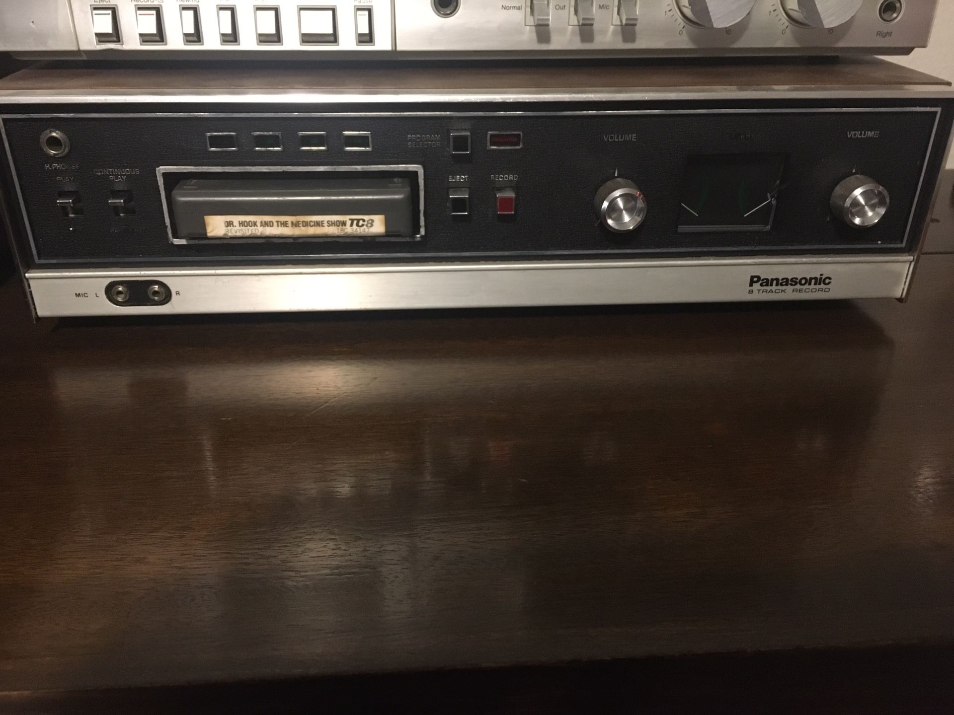 Working Panasonic 8track with box of 8track tapes