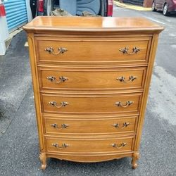 Vintage 1966 French Provincial Tall Chest - Dixie Furniture