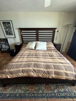 King size wooden bed frame