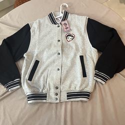 Near-Vintage Betty Boop Gray and Black Varsity Jacket