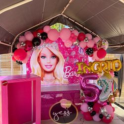 Barbie Theme Backdrop 