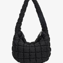 $38 Brand New Puffer Tote Hobo Bag - Sand Color (Medium) With Dust Bag 