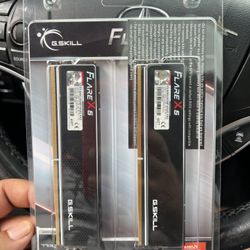 Brand new, sealed package of G.SKILL Flare X5 DDR5 desktop memory.