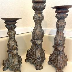 3 Pc Candle Holder Set
