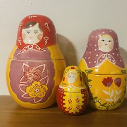 Anthropologie Measuring Cups Ceramic Nesting Dolls for Sale in Seattle, WA  - OfferUp