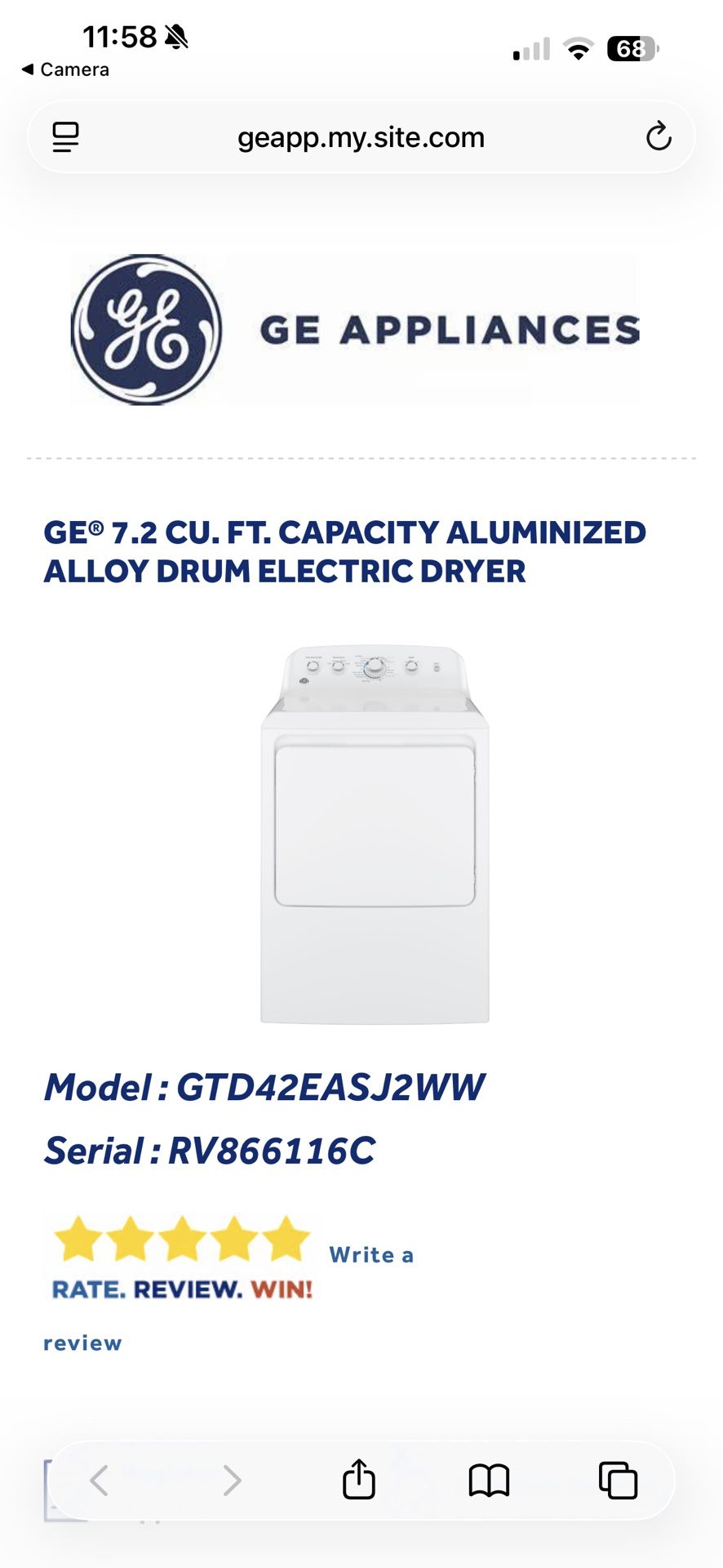 Washer & Dryer Set 
