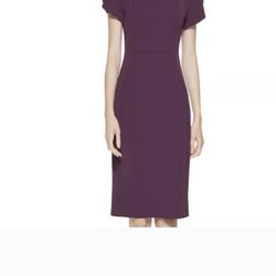 Calvin Klein Purple Tulip Sleeve Sheath Dress