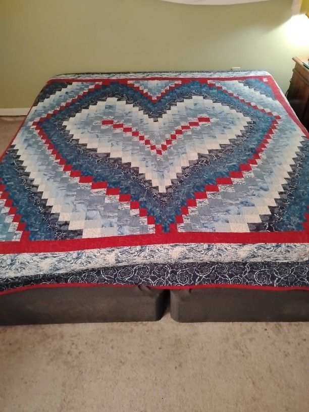 King Size Hand Assembled/Machine Stitched Quilt
