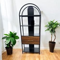 Black Metal Arch Shelf 