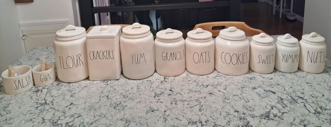 Rae Dunn Ceramic Canister and Bowl Set