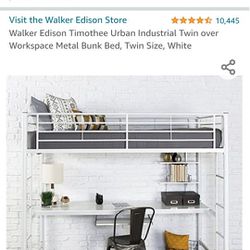 Twin Size Loft Bed Frame And Desk