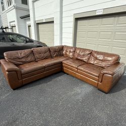 Free Delivery Leather Sectional Couch