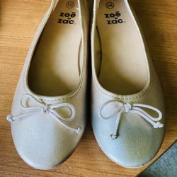 Gold Ballerina Flats Teen 5 1/2 