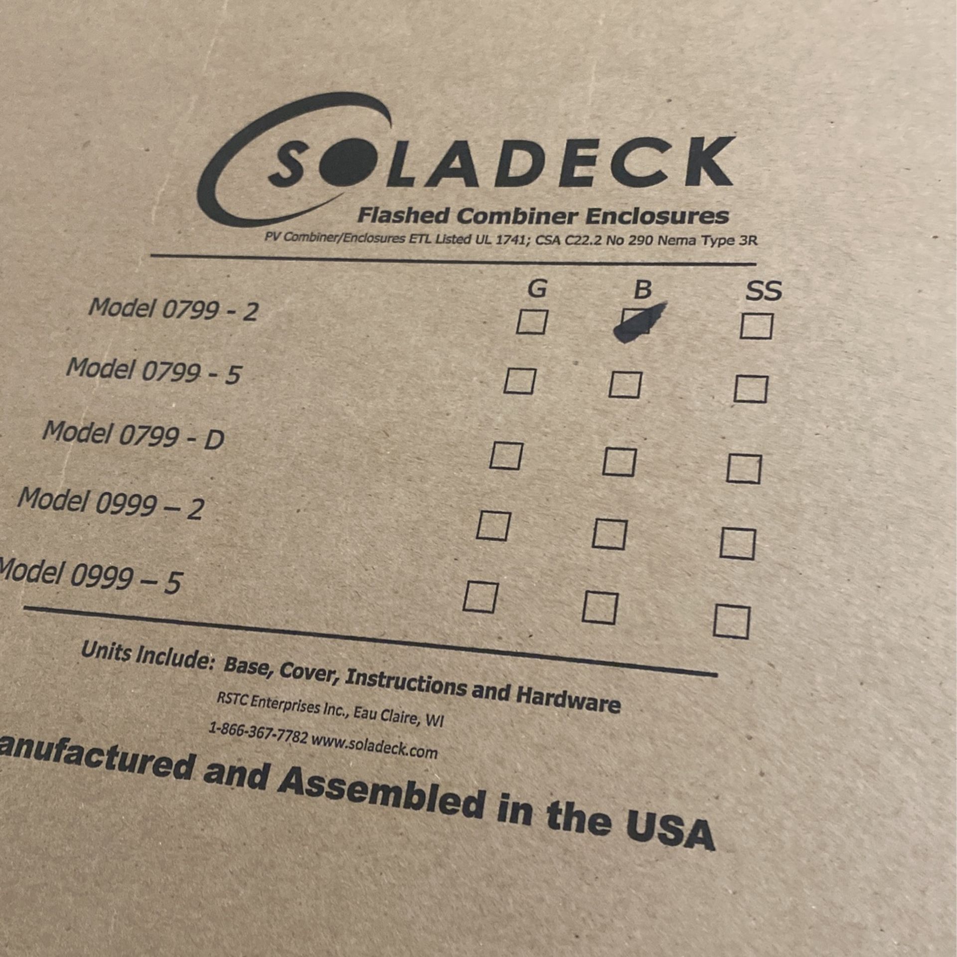 Solar Deck Flashed Combiner