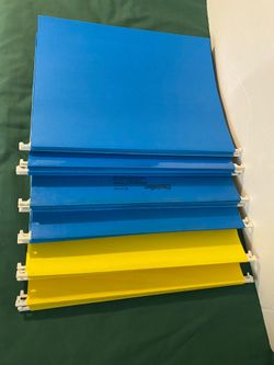 Hanging File Folders 24 yellow & blue