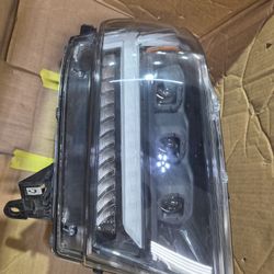 2019 And Up Dodge Ram Left Full Led Projector  Headlight  Black Amber 