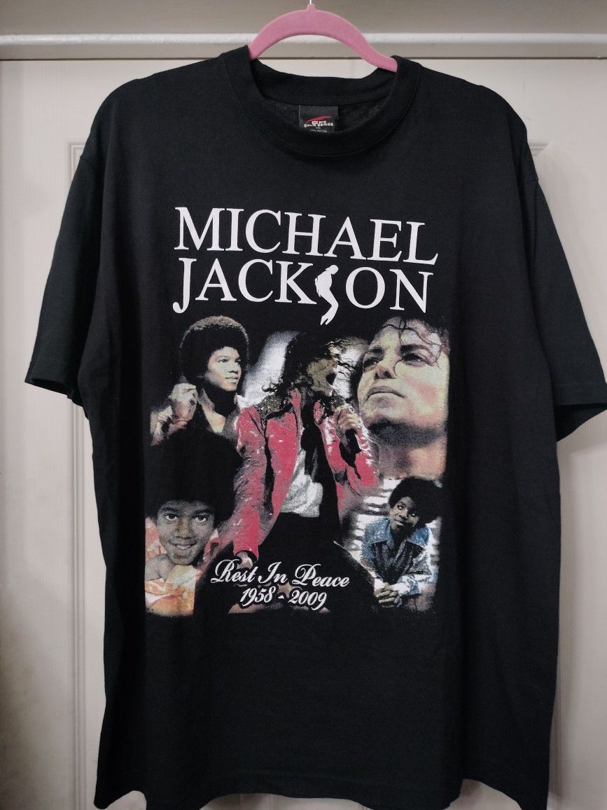 Vintage Y2K 2000s Michael Jackson Tribute T Shirt Size XL