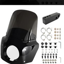 The Custom Motorcycle Windshield Kit Fits 2006-20017 Harley Dyna, including the following models: